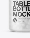 Frosted Bottle With White Pills Mockup