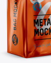 Stitched Metallic Bag Mockup - Halfside View