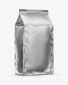 Glossy Metallic Bag Mockup - Half Side View