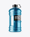 Metallic 2.2l Gym Water Bottle Mockup - Side View