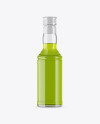 Clear Glass Lime Syrup Bottle Mockup