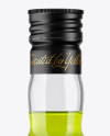 Clear Glass Lime Syrup Bottle Mockup