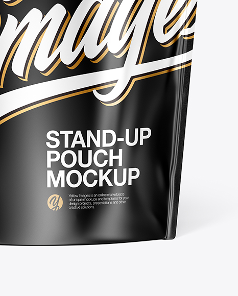 Glossy Stand-Up Pouch Mockup