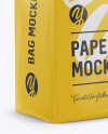 Stitched Paper Bag Mockup - Halfside View