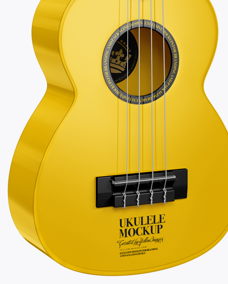 Ukulele Mockup - Half Side View