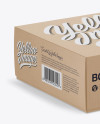 Textured Kraft Box Mockup - Half Side View (High-Angle Shot)