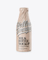 Bottle Wrapped in Matte Paper Mockup