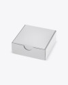 Glossy Paper Box Mockup - Half Side View (High-Angle Shot)