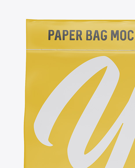 Stitched Paper Bag Mockup - Front View