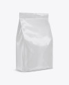 Stitched Glossy Paper Bag Mockup - Halfside View