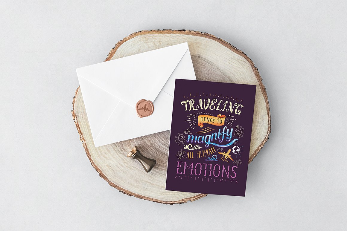 Travel hand drawn lettering, cards. Travel hand drawn lettering, cards.