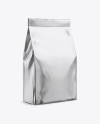 Stitched Matte Metallic Bag Mockup - Halfside View