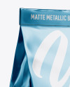 Stitched Matte Metallic Bag Mockup - Halfside View