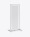 Glossy Vinyl Stand-Up Banner in Frame Mockup - Half Side View