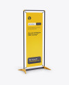 Glossy Vinyl Stand-Up Banner in Frame Mockup - Half Side View