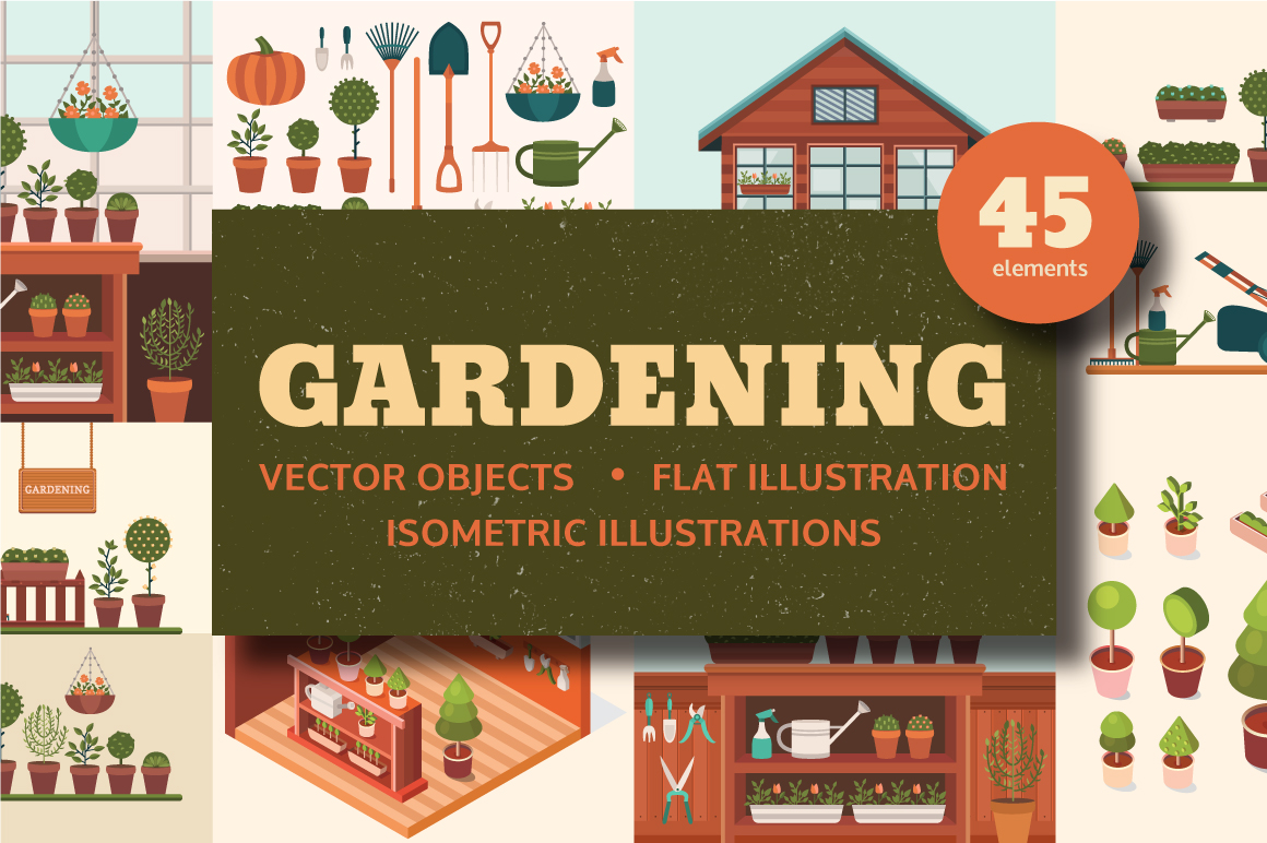 Gardening illustrations Gardening illustrations