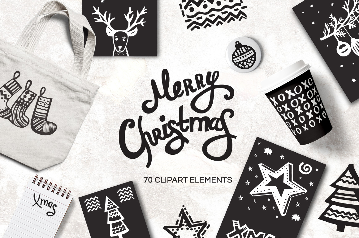 Handdraw Christmas elements Handdraw Christmas elements