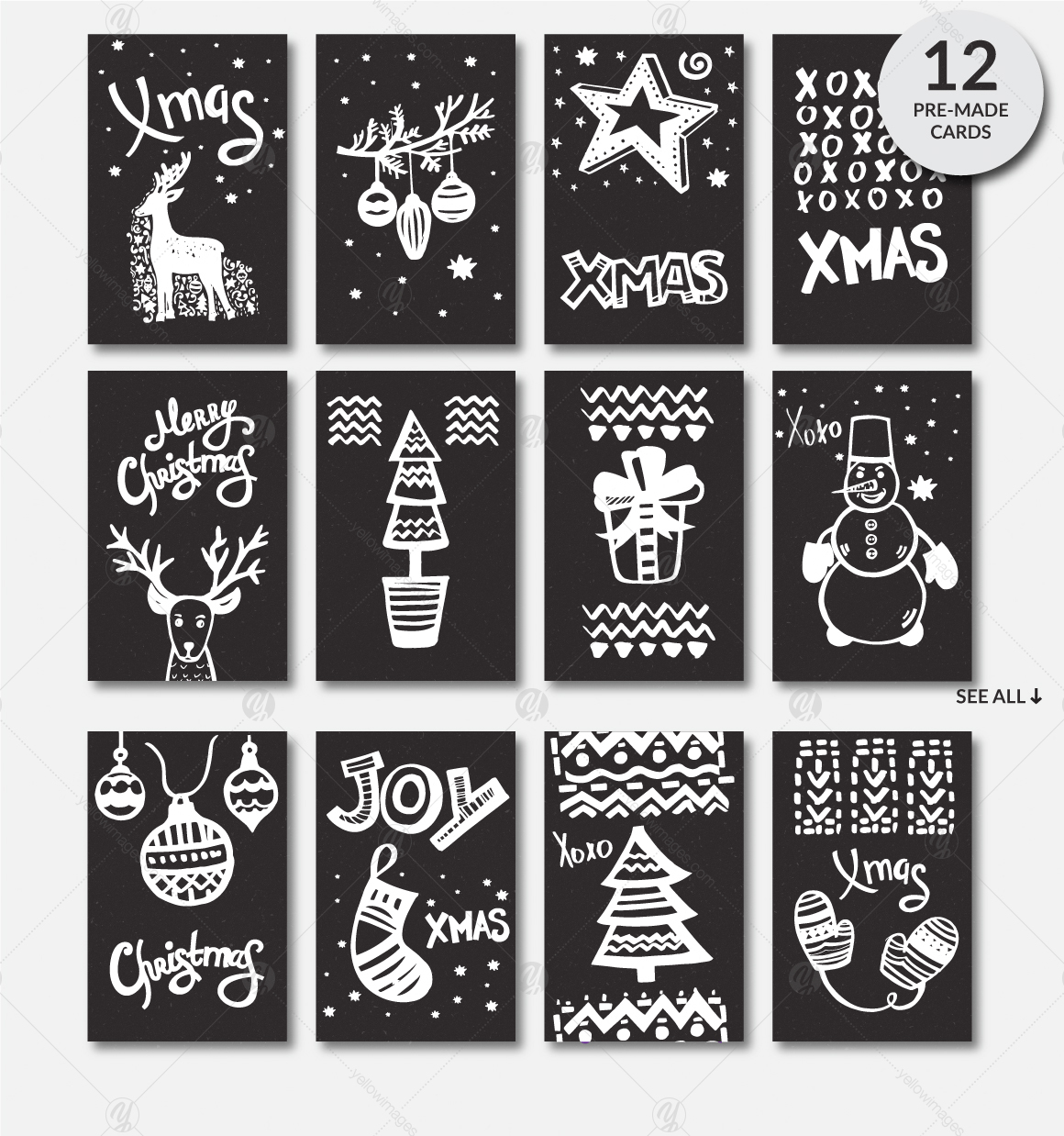 Handdraw Christmas elements Handdraw Christmas elements