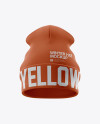 Turn Up Beanie Hat Mockup - Front View