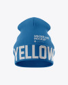 Turn Up Beanie Hat Mockup - Front View