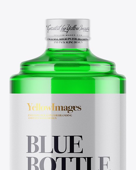 Glass Bottle W/ Liquor Mockup Glass Bottle W/ Liquor Mockup