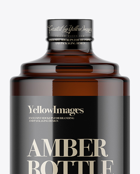 Amber Glass Bottle Mockup Amber Glass Bottle Mockup