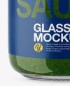 Glass Jar with Pesto Sauce Mockup - Front View