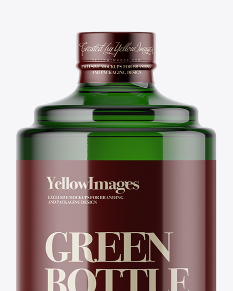 Green Glass Bottle Mockup Green Glass Bottle Mockup
