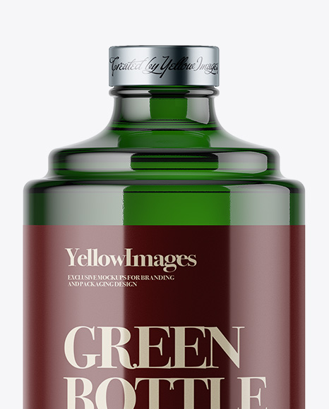 Green Glass Bottle Mockup Green Glass Bottle Mockup