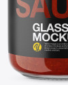 Glass Jar with Tomato Sauce Mockup - Front View