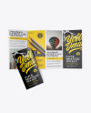 Glossy Paper Brochure Mockup - Top View