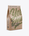 Stitched Kraft Paper Bag Mockup - Halfside View