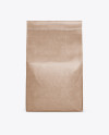 Stitched Kraft Paper Bag Mockup - Front View