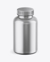 Metallic Protein Jar Mockup - Front View (High-Angle Shot)