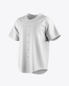 Men's Baseball Jersey Mockup - Front Half Side View