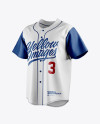 Men's Baseball Jersey Mockup - Front Half Side View