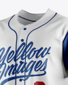 Men's Baseball Jersey Mockup - Front Half Side View