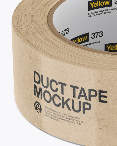 Kraft Duct Tape Mockup (High-Angle Shot)