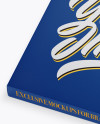 Glossy Chocolate Box Mockup - Half Side View (High-Angle Shot)