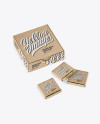 Kraft Paper Box With Chocolates Mockup - Half Side View (High-Angle Shot)