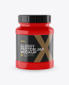 Glossy Protein Jar Mockup