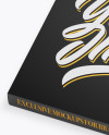 Matte Chocolate Box Mockup - Half Side View (High-Angle Shot)