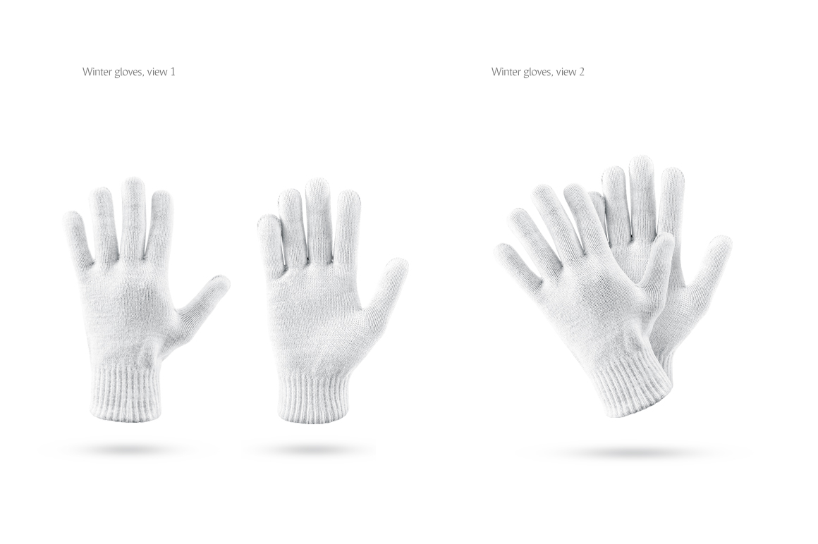 Winter Gloves Mockup