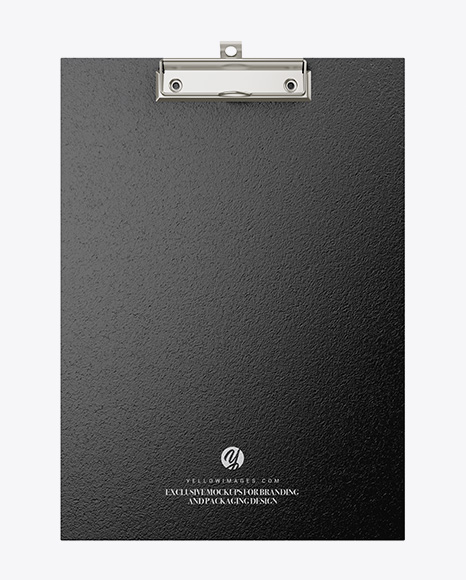 Textured Clipboard With Paper Mockup - Front View