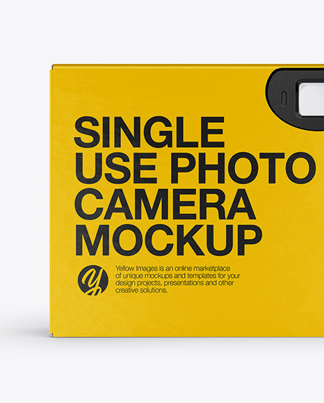 Disposable Camera Mockup - Back View Disposable Camera Mockup - Back View