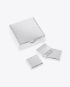 Glossy Paper Box With Chocolates Mockup - Half Side View (High-Angle Shot)