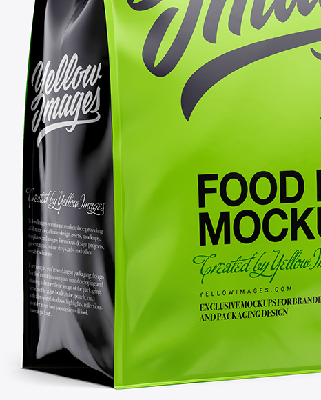 11lb Food Bag Mockup - Half Side View - Free Download Images High