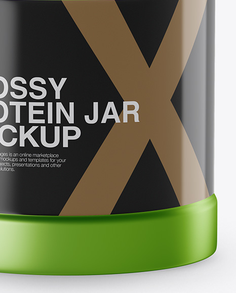 Metallic Protein Jar Mockup