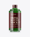 Glass Bottle W/ Drink Mockup Glass Bottle W/ Drink Mockup