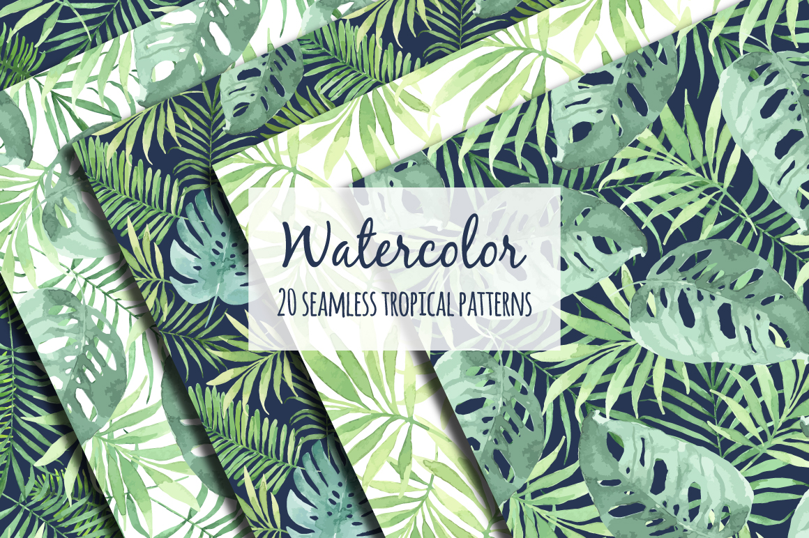 Tropical designs in watercolor